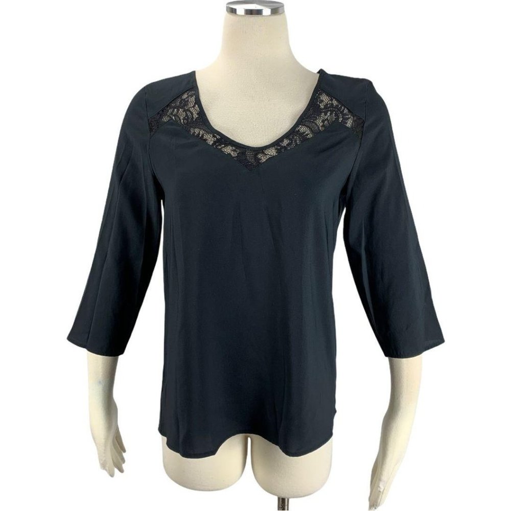Express Small Blouse Black Lace Romantic S